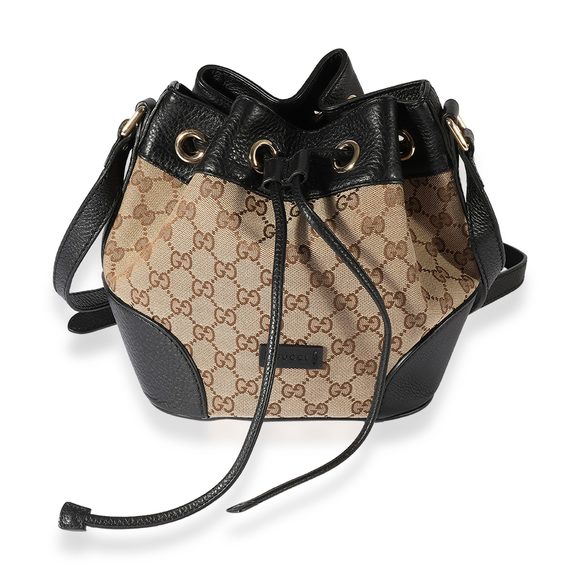 Gucci Brown GG Canvas Drawstring Bucket Bag - Picture 2 of 9